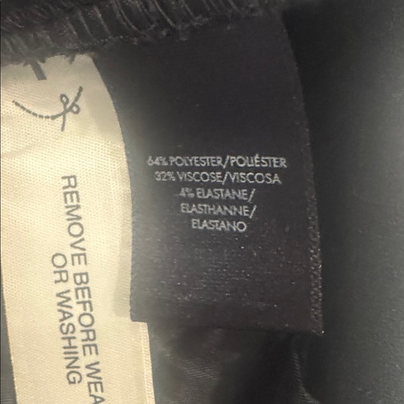 ANN TAYLOR Black Straight Ruffle Hem Pants Size 10 EUC $109 KL - Picture 12 of 15